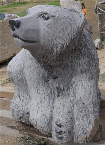 Stone Sitting Bear